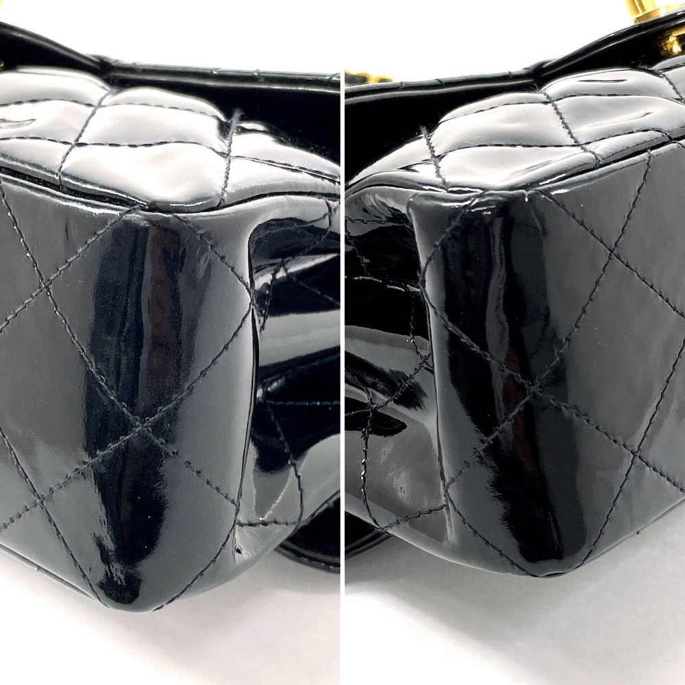 CHANEL Matelasse Chain Shoulder Bag Patent Leather Black - Picture 5 of 12